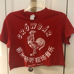 Cropped Crowbar t-shirt, size small